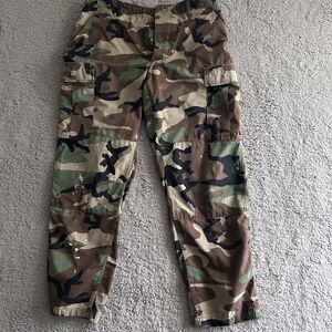 US Army BDU Size M Regular Hot Weather Woodland Camouflage Trouser Combat